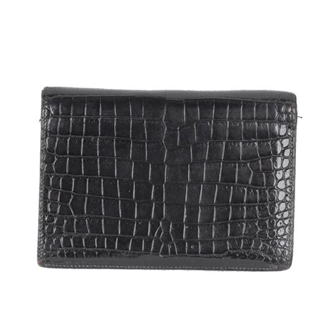 hermes crocodile leather wallet
